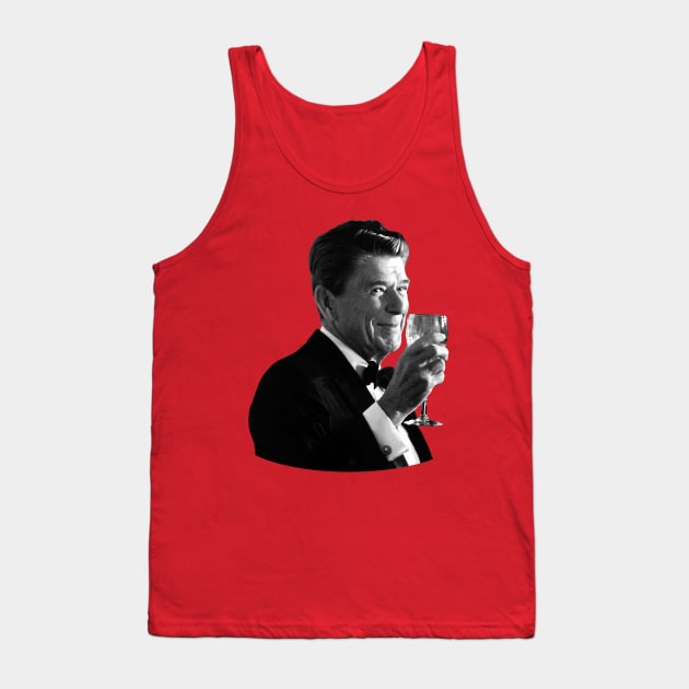 President Reagan Making A Toast Tank Top by warishellstore